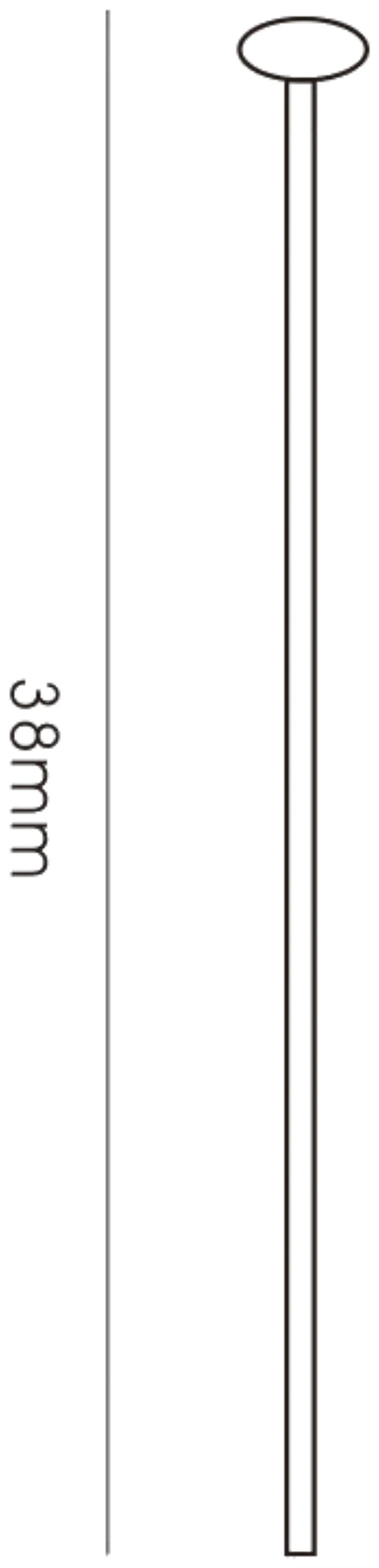 Flat Head Pins Polished Chrome 38mm C90011  Diyas Crystal Pin